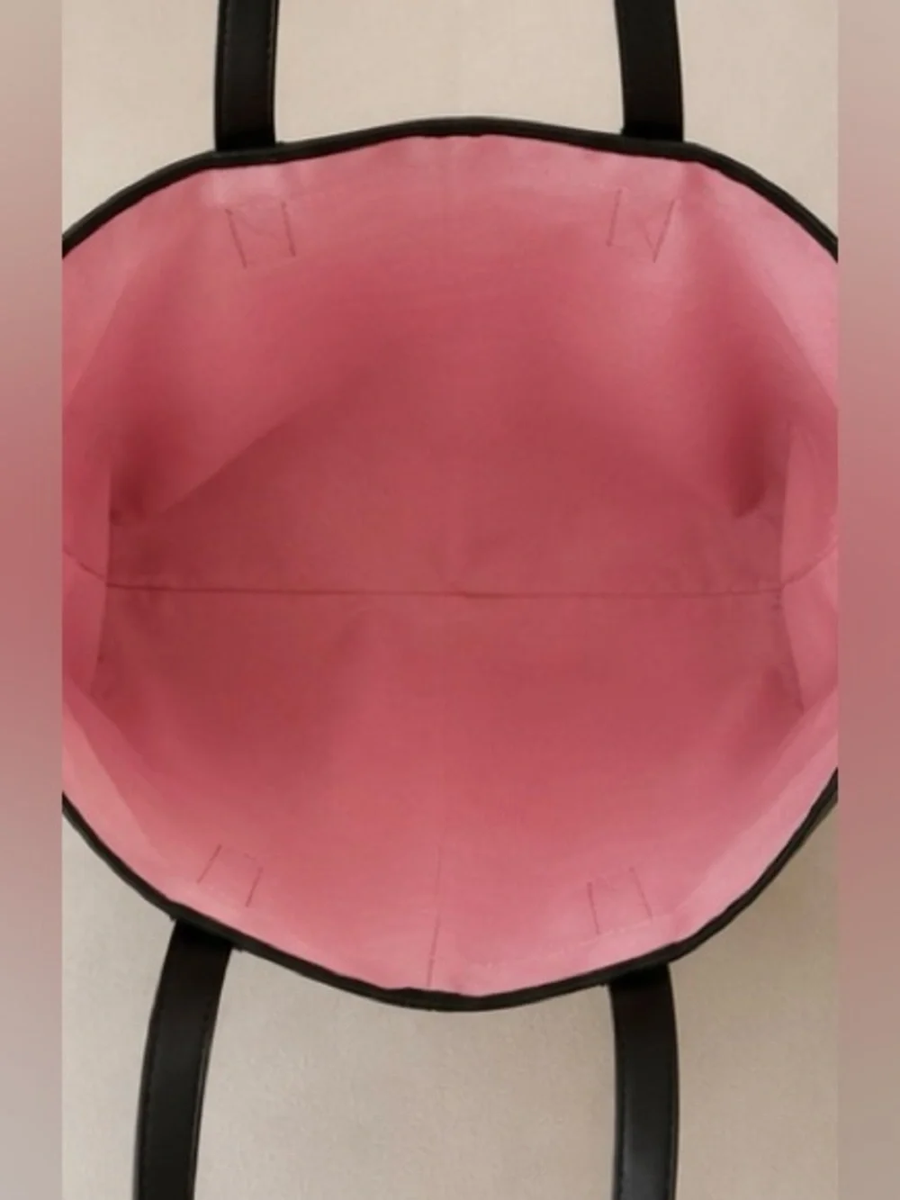 Victoria’s Secret Black Lace Tote Travel Bag Pink Lining Large